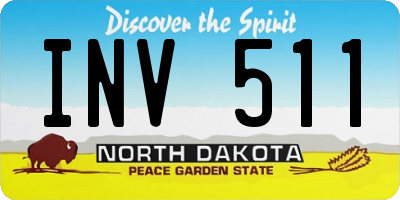 ND license plate INV511