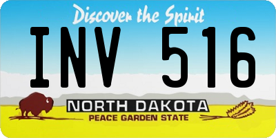 ND license plate INV516