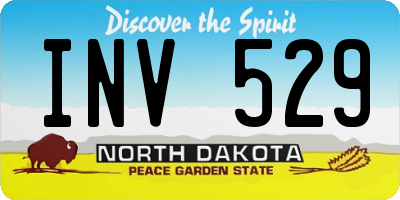 ND license plate INV529