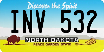 ND license plate INV532