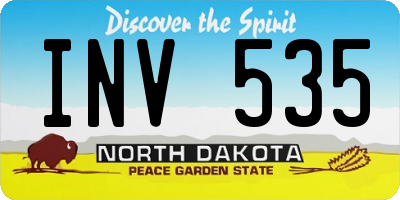 ND license plate INV535