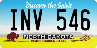 ND license plate INV546