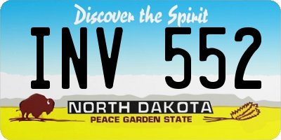 ND license plate INV552