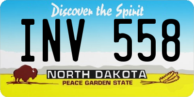 ND license plate INV558