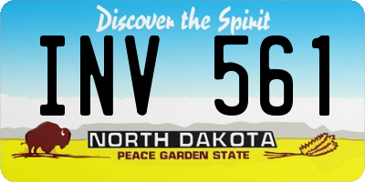 ND license plate INV561