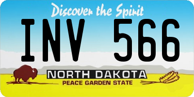 ND license plate INV566