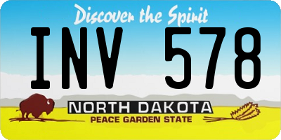 ND license plate INV578