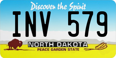 ND license plate INV579