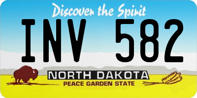 ND license plate INV582
