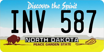 ND license plate INV587