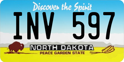 ND license plate INV597