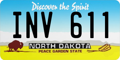 ND license plate INV611
