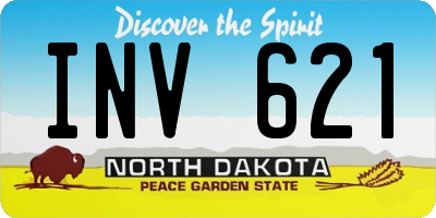 ND license plate INV621