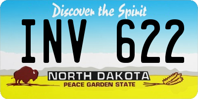 ND license plate INV622