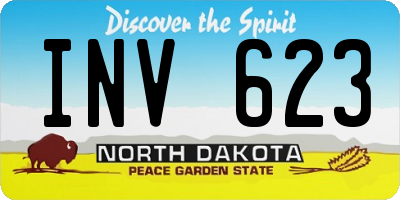 ND license plate INV623