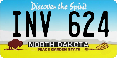 ND license plate INV624
