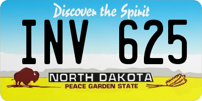 ND license plate INV625