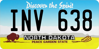 ND license plate INV638