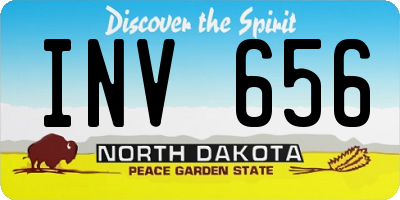 ND license plate INV656