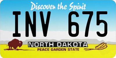 ND license plate INV675