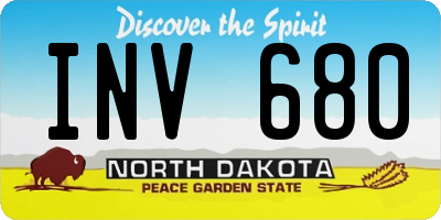ND license plate INV680
