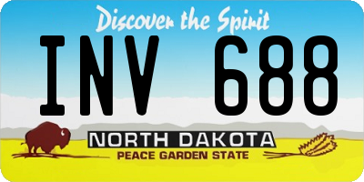 ND license plate INV688