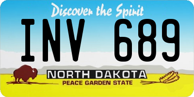 ND license plate INV689