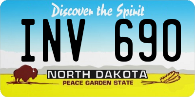 ND license plate INV690