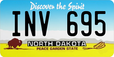 ND license plate INV695