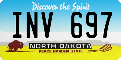 ND license plate INV697