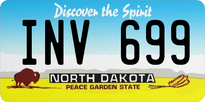 ND license plate INV699