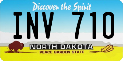ND license plate INV710
