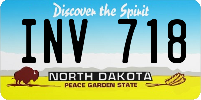 ND license plate INV718