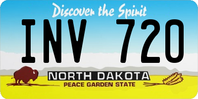 ND license plate INV720