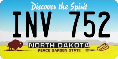 ND license plate INV752