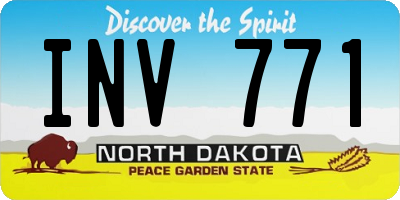ND license plate INV771