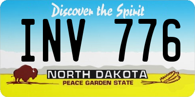 ND license plate INV776