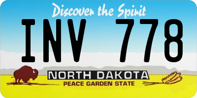 ND license plate INV778