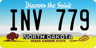 ND license plate INV779