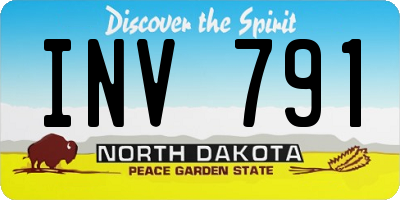 ND license plate INV791