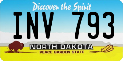 ND license plate INV793