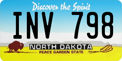 ND license plate INV798