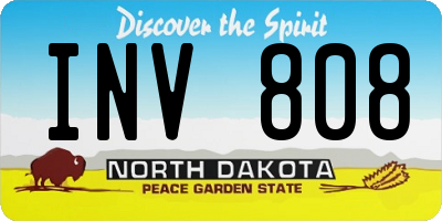 ND license plate INV808