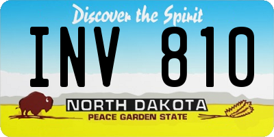 ND license plate INV810