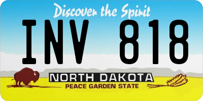 ND license plate INV818
