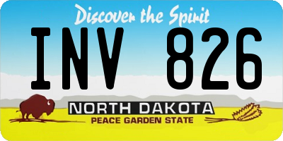 ND license plate INV826