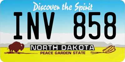 ND license plate INV858