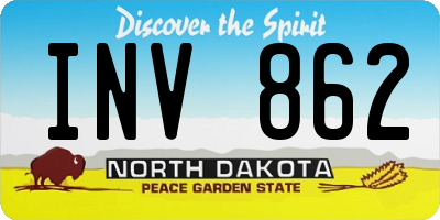 ND license plate INV862