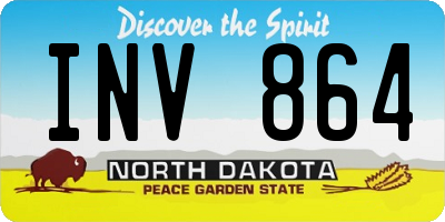 ND license plate INV864