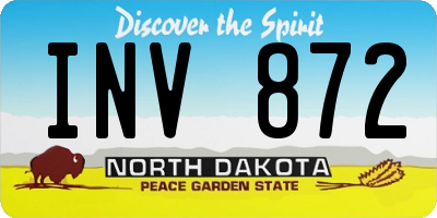 ND license plate INV872